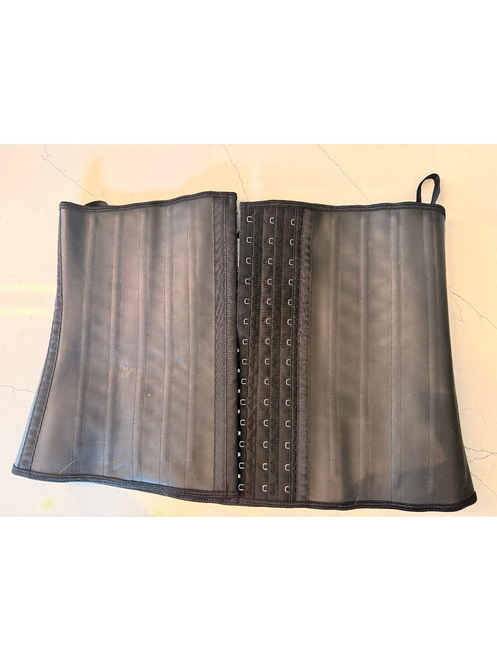 YIANNA Latex Waist Trainer Corset, Black, Size L
